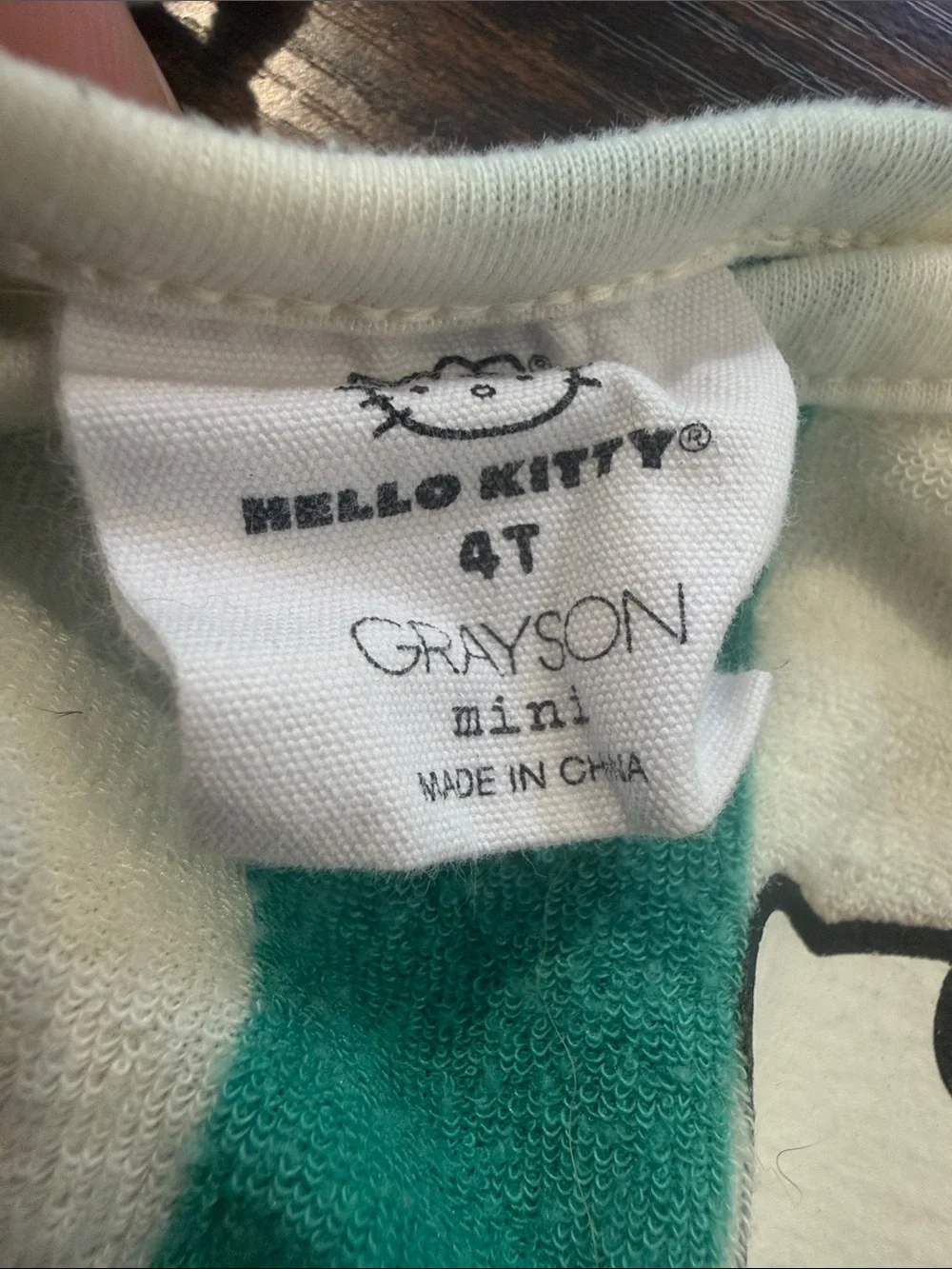 Hello Kitty Teal and White Striped Tie-Shoulder Romper cover up
